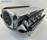 Deepmotor 102mm Dual Fuel Rails LS3 L92 Intake Manifold 16 injectors Silver