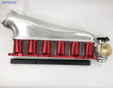 CNC RB25DET RB25 Intake Manifold Fuel Rail 90mm Throttle Body Set 6 Injector RED