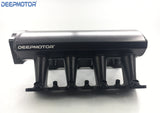 Deepmotor Aluminum Fabricated LS7 EFI Intake Manifold Fuel Rail Kit Black