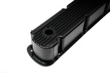 SBF Small Block For Ford 260 289 302 351W Finned Fabricated Aluminum Tall Valve Covers Set (Black)