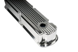 SBF Small Block For Ford 260 289 302 351W Finned Fabricated Aluminum Tall Valve Covers Set (Silver)