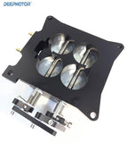 Deepmotor CNC Billet 1000 CFM 1.75" Core 4-Barrel 4150 Throttle Body Black