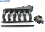 Deepmotor for M50 M52 90mm Billet Intake Manifold Fuel Rail Throttle Body Black