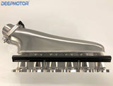 Deepmotor RB20 RB20DET Billet Intake Manifold Fuel Rail Throttle Body Set Silver