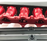 CNC 2JZ-GE Intake Manifold Fuel Rail Throttle Body Set 12 Injectors Black-Red