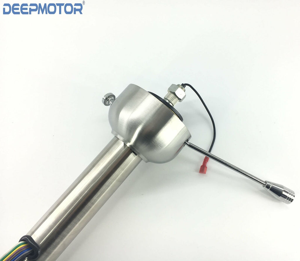 Deepmotor 30'' Stainless Steel Universal Straight Steering Column Poli