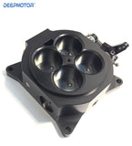 Deepmotor CNC Billet 1000 CFM 1.75" Core 4-Barrel 4150 Throttle Body Black