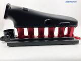 CNC 2JZ-GE Intake Manifold Fuel Rail Throttle Body Set 12 Injectors Black-Red