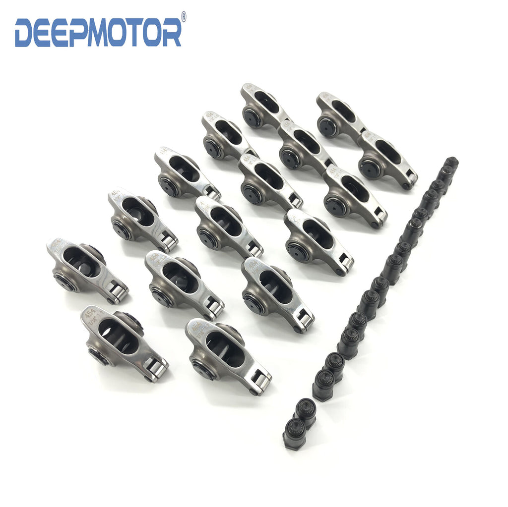 Stainless Steel Roller Rocker Arm Set BBC 454 396 427 1.7 Ratio 7/16 ...