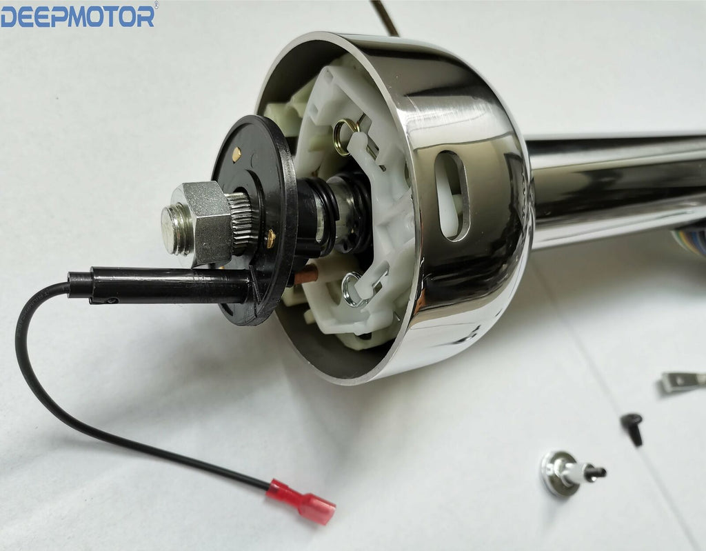 Deepmotor 30'' Stainless Steel Universal Straight Steering Column Poli