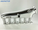Deepmotor RB20 RB20DET Billet Intake Manifold Fuel Rail Throttle Body Set Silver